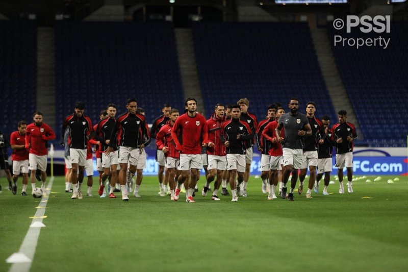 Timnas Indonesia Jalani Latihan Jelang Hadapi Jepang
