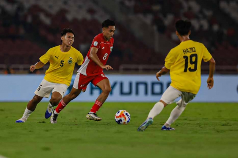 Timnas Indonesia U-23 saat menang 8-0 atas Brunei. (Foto: Aldhi Chandra/Okezone)