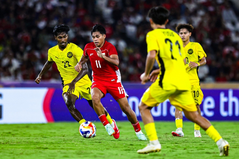 Timnas Malaysia U-23 gagal lolos semifinal Piala AFF U-23 2025. (Foto: Aldhi Chandra/Okezone)