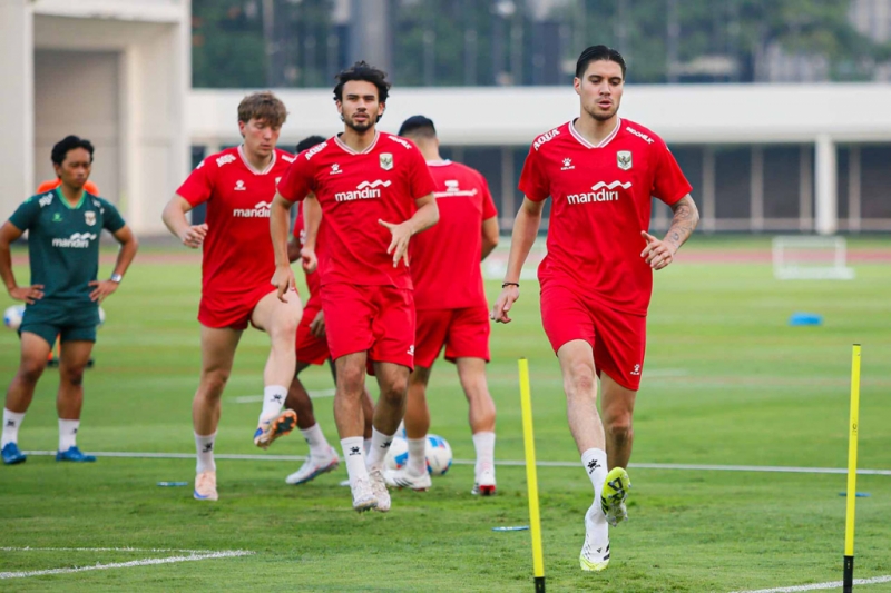 Latihan Timnas Indonesia Jelang Hadapi Mozambik