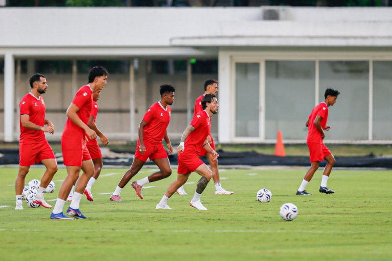 Latihan Timnas Indonesia Jelang Hadapi Kamboja di Piala AFF 2026