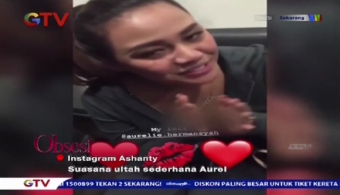 Aurel Tiup Lilin Lewat Aplikasi Okezone Video