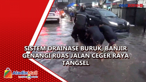 Sistem Drainase Buruk, Banjir Genangi Ruas Jalan Ceger Raya Tangsel ...