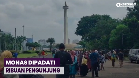 Masa Libur Sekolah, Ribuan Pengunjung Padati Monas