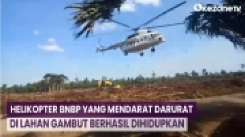 Helikopter BNPB Yang Mendarat Darurat Di Lahan Gambut Berhasil ...