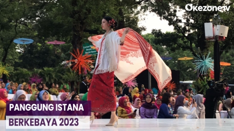 Berwarna! Koleksi Kebaya Encim dari Desainer Lokal Hiasi Panggung Istana Berkebaya 2023