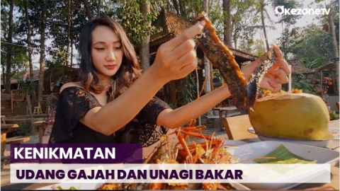 Sensasi Menyantap Udang Gajah dan Unagi Bakar, Bikin Laper 