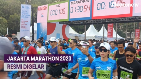 10 Ribu Pelari Ramaikan Jakarta Marathon 2023 : Okezone Video