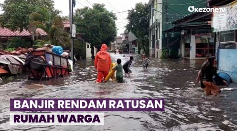 Banjir Rendam Ratusan Rumah Di Pondok Karya, Mampang, Jakarta Selatan ...