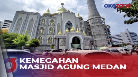 Melihat Megahnya Masjid Agung Medan dengan Kubah Emas dan Menara ...