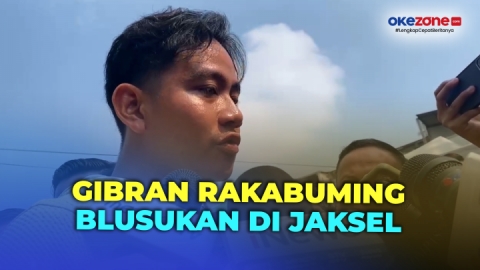 Didampingi Raffi Ahmad, Gibran Rakabuming Blusukan ke Pasar Manggis Jaksel