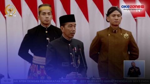 Pidato di Sidang Tahunan MPR 2024, Jokowi Klaim Berhasil Tekan Inflasi