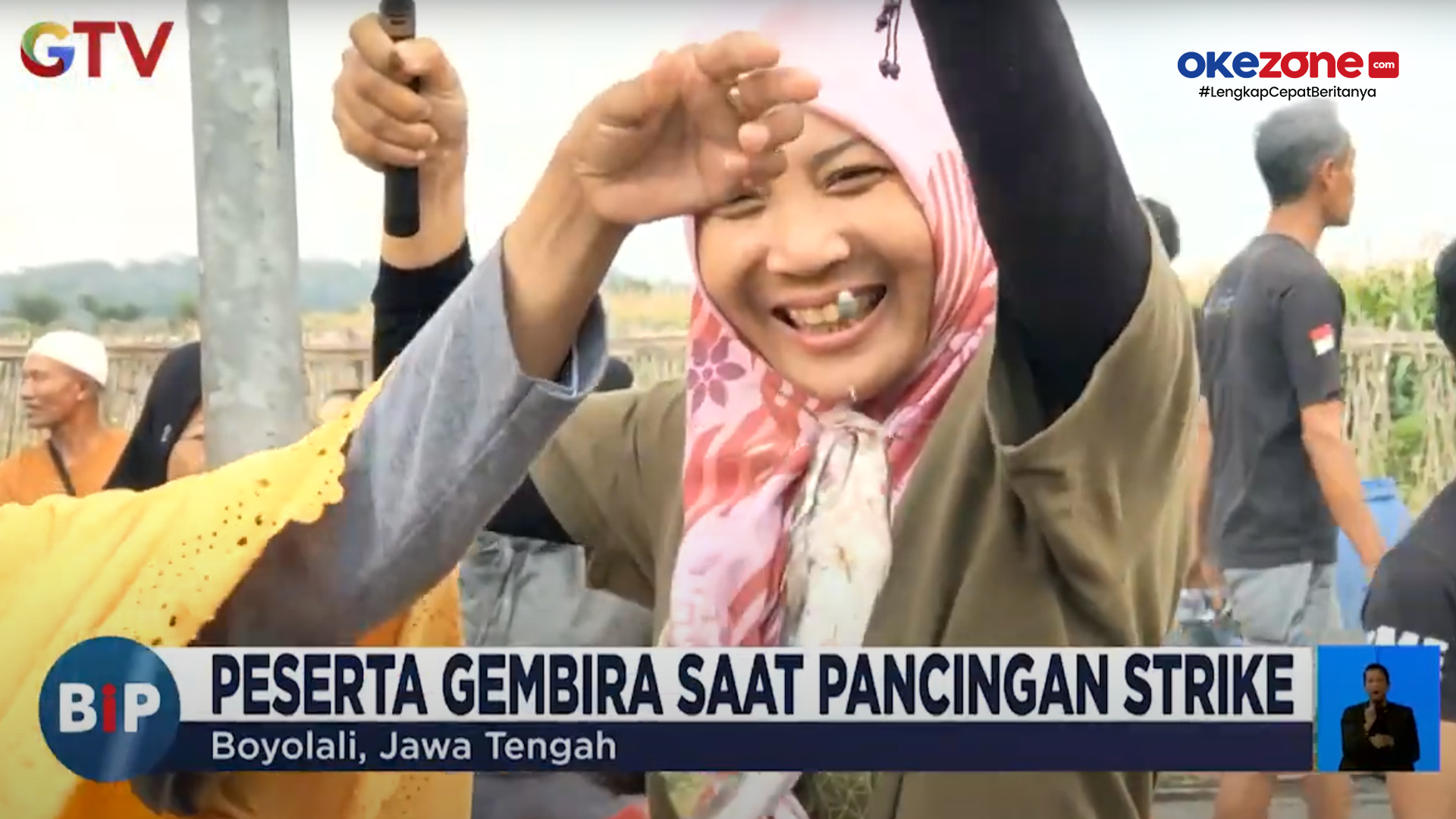 Serunya Emak-Emak Lomba Memancing hingga Membawa Ikan Hasil Pancingan