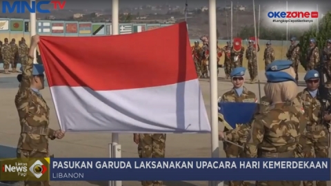 Pasukan Garuda Gelar Upacara HUT Ke-79 RI di Lebanon