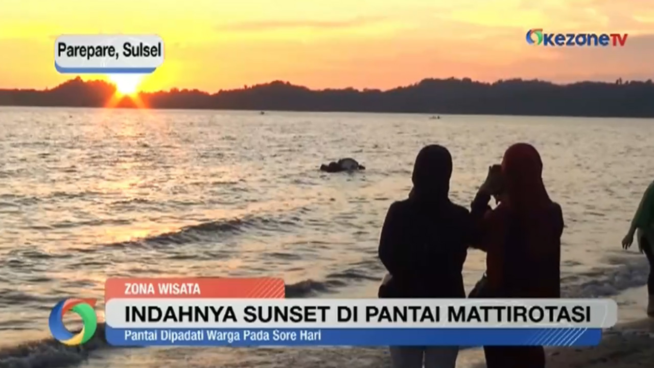 Indahnya Sunset di Pantai Mattirotasi Parepare