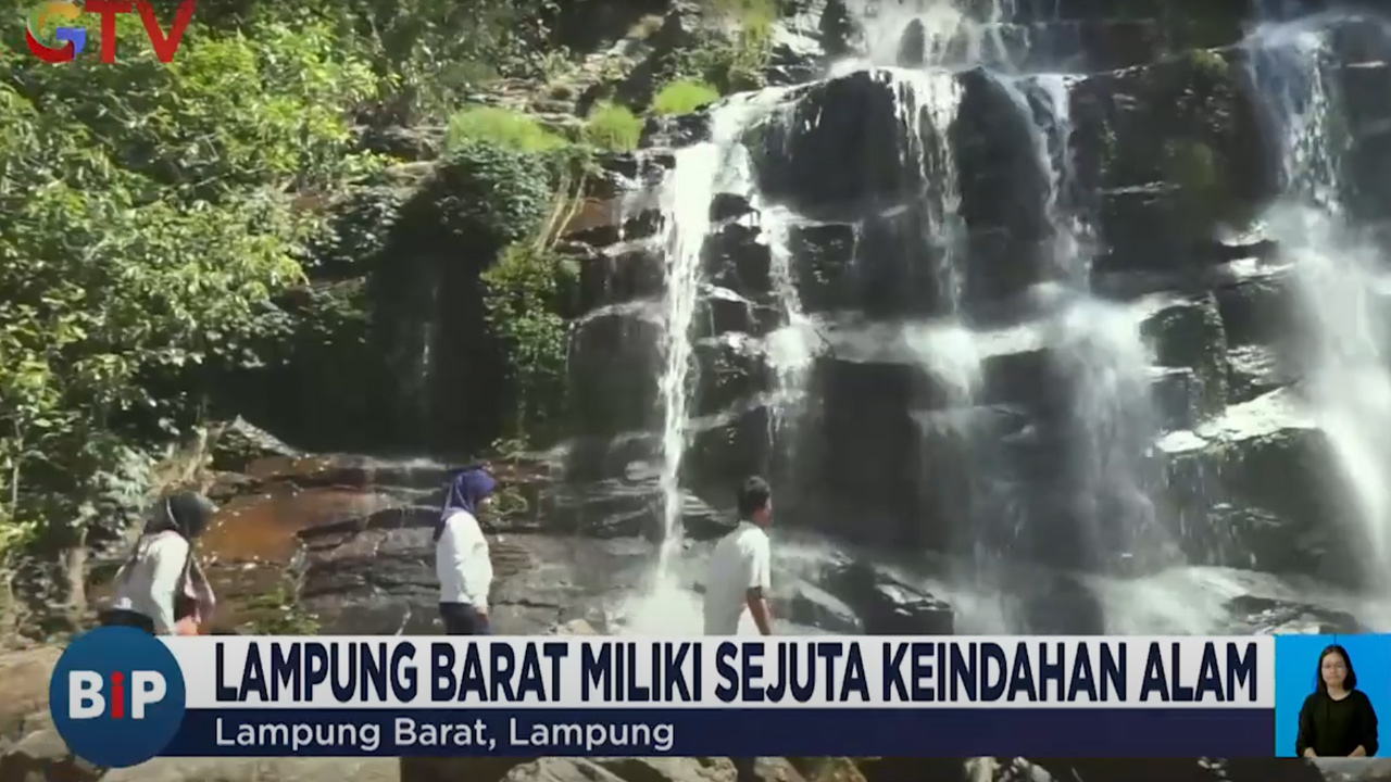 Indahnya Panorama Alam Air Terjun Mbah Gimo di Lampung Barat