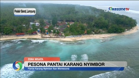 Pesona Pantai Karang Nyimbor di Pesisir Barat Lampung