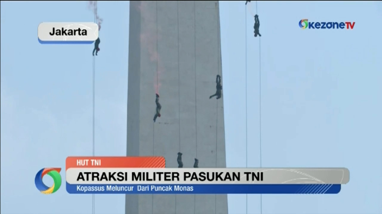 Ragam Atraksi Militer Pasukan TNI Warnai Langit Monas