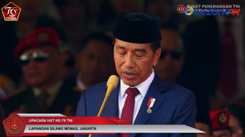 Pidato Presiden Jokowi di HUT ke-79 TNI, Begini Pesannya