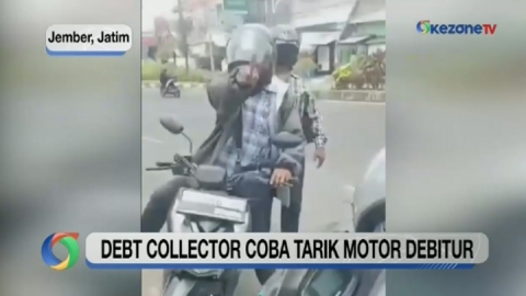 Debt Collector Coba Tarik Motor Debitur di Jember