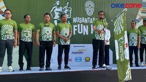 Jokowi Buka Nusantara TNI Fun Run di IKN, Ini Pesan Jokowi