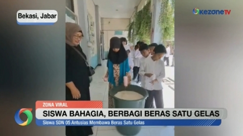 Aksi Beras Satu Gelas, Bentuk Kepedulian Siswa SD di Bekasi terhadap Sesama