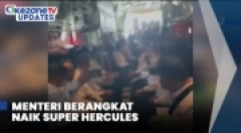 Momen Menteri Berangkat ke Magelang Naik Super Hercules