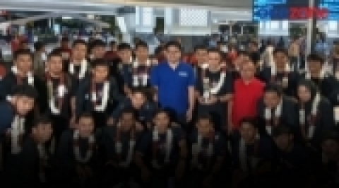 Timnas Futsal Indonesia Disambut Suporter saat Tiba di Tanah Air Usai Juara ASEAN Futsal Championship 2024